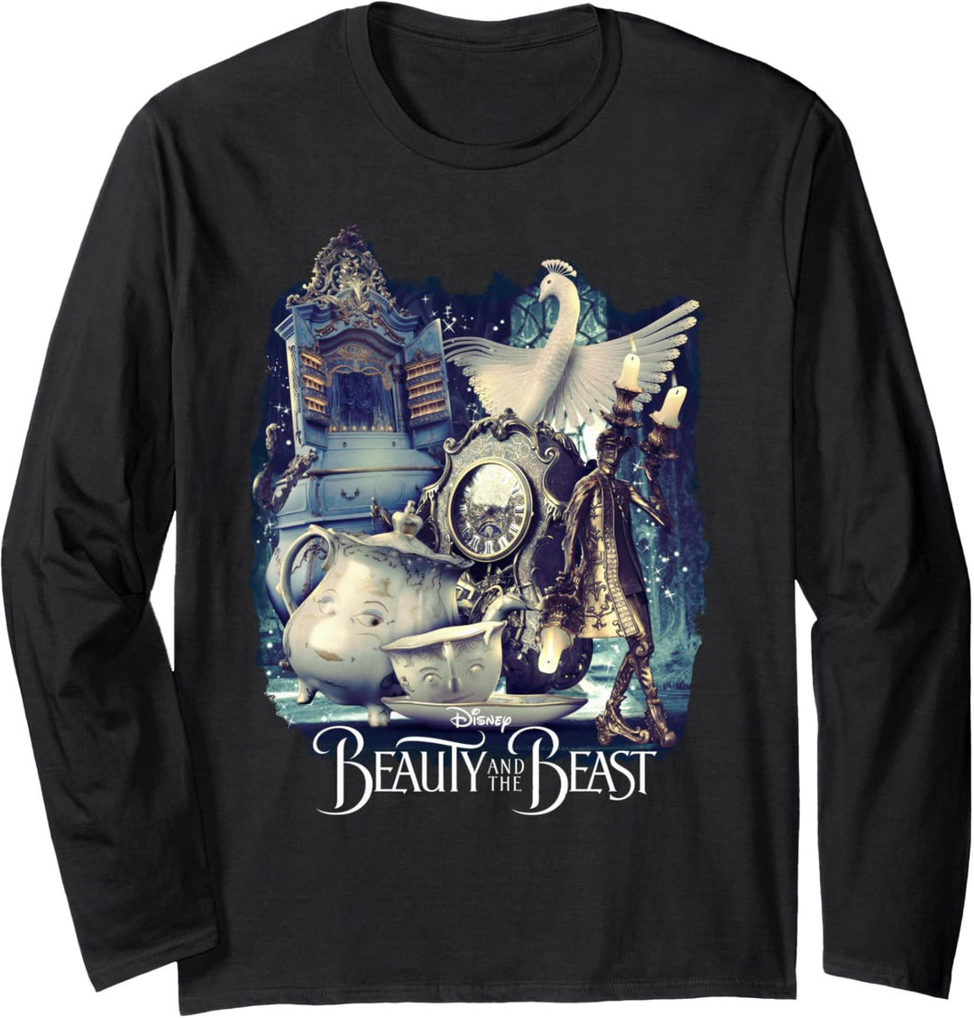 Disney Beauty And The Beast Character Group Portrait Langarmshirt