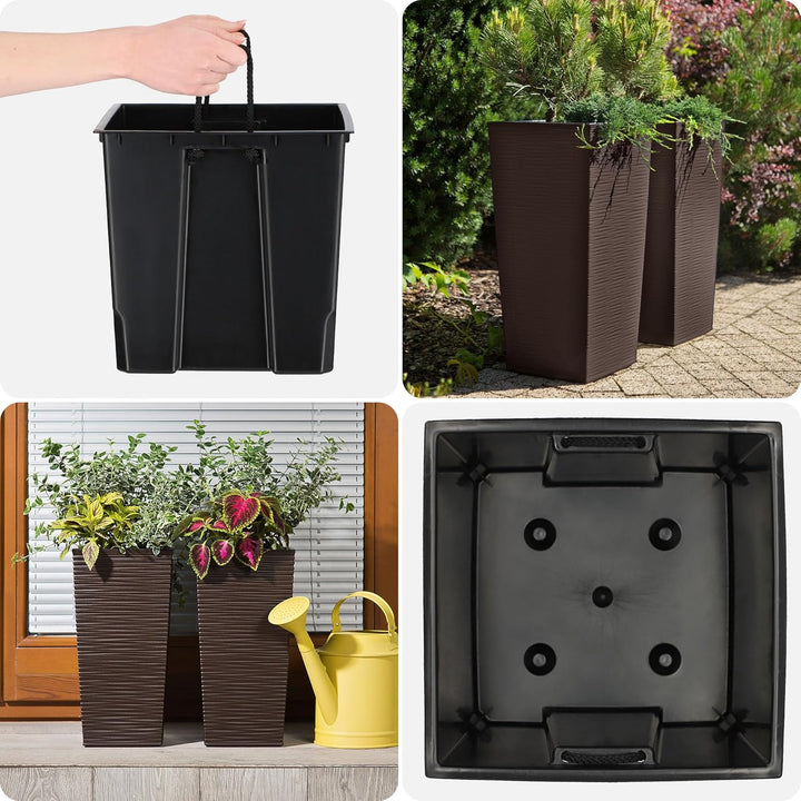KADAX Blumentopf, Blumenkübel aus Kunststoff, Pflanzkübel für Blumen, Innen- und Aussenbereich, Gart