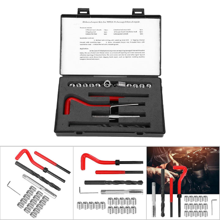 20 Stücke Metrisch M9x1,25mm Gewinde Reparatur Einsatz Kit, Edelstahl Gewinde Reparatur Zubehör Sort