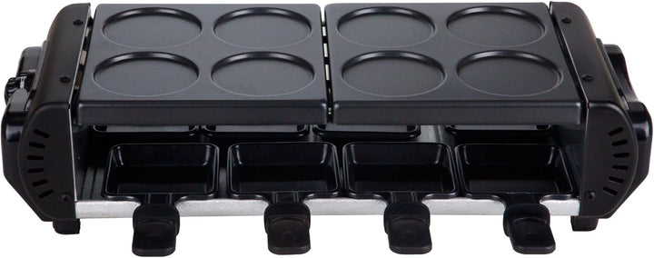 Syntrox Germany Design Raclette Liestal mit 4 Grillplatten und Heissem Stein für 8 Personen Grill