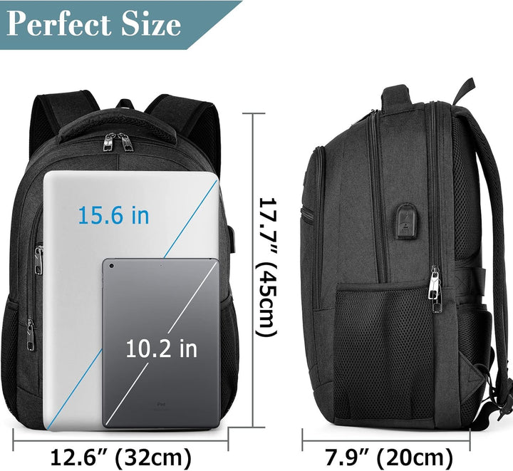 BIKROD Rucksack Herren, Schulrucksack Jungen Teenager, 15.6 Zoll Laptop Arbeit Daypack mit USB-Ladea