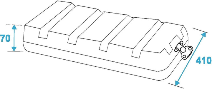 Kunststoff-Rack KR-19, 8HE, DD, schwarz | Hartschalen-Flightcase für 483-mm-Geräte (19") | 2 abnehmb