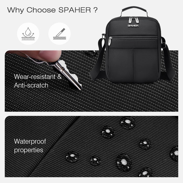 SPAHER Herren Handtaschen Zum Umhängen Umhangetasche Mann Schultertasche Männer Herrentasche Zum Umh