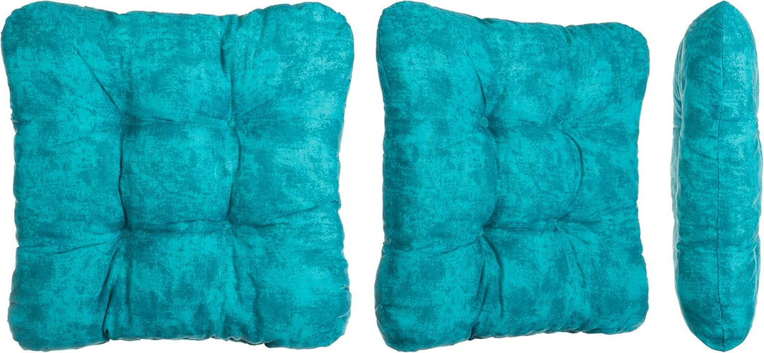 Brandsseller Kissen-Set Sitzkissen Dekokissen Stuhlkissen Zierkissen Stuhlauflage 6er-Set Türkis, 6e