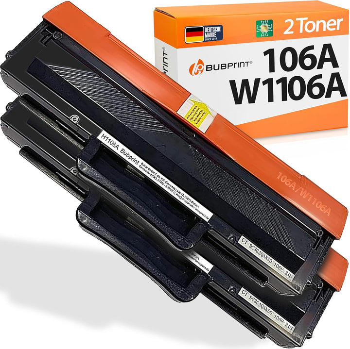 W1106A 2 Tonerkartuschen kompatibel als Ersatz für HP 106A Toner für HP Laser MFP 135wg Toner 135a 1