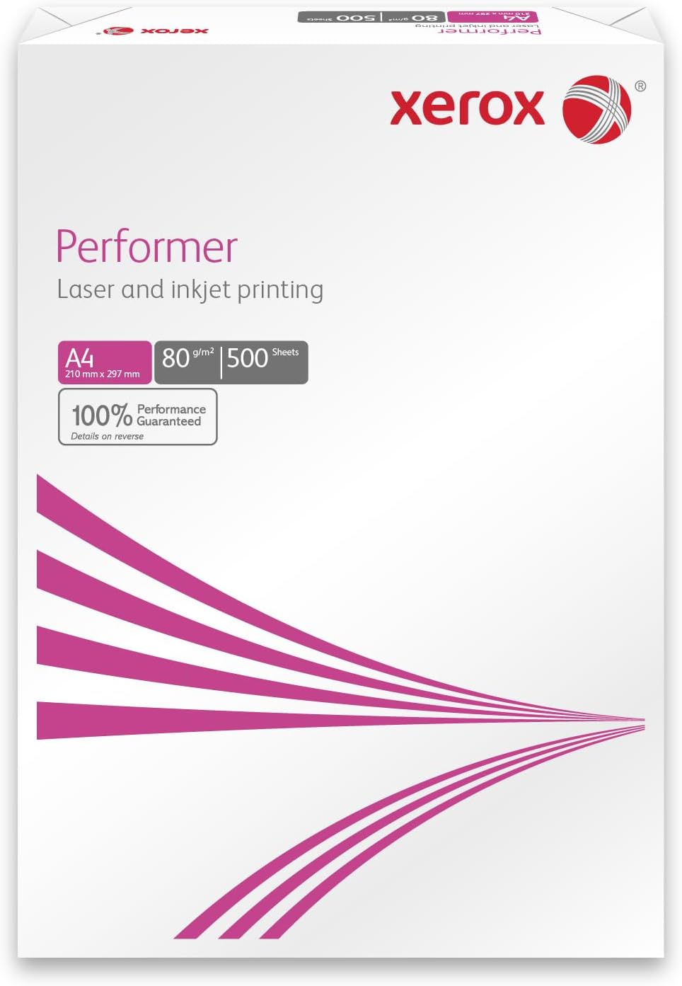 Xerox Performer Multifunktions-Papier, 80 g m², A4, 1 Karton, 5 Packungen, 2.500 Blatt 003R90649 Wei