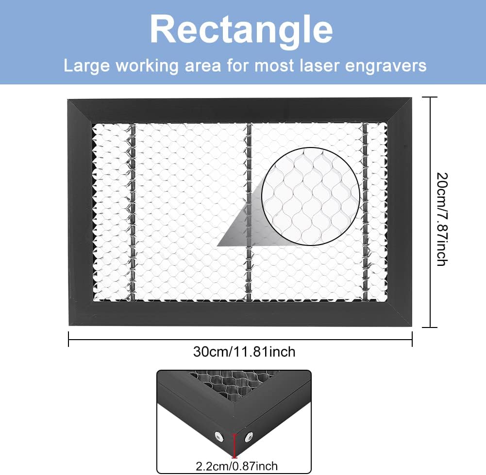 BENECREAT Wabenarbeitstisch 30x20x2.2 cm Eisen Lasergravierer Zubehör Für Schnelle Wärmeableitung Un