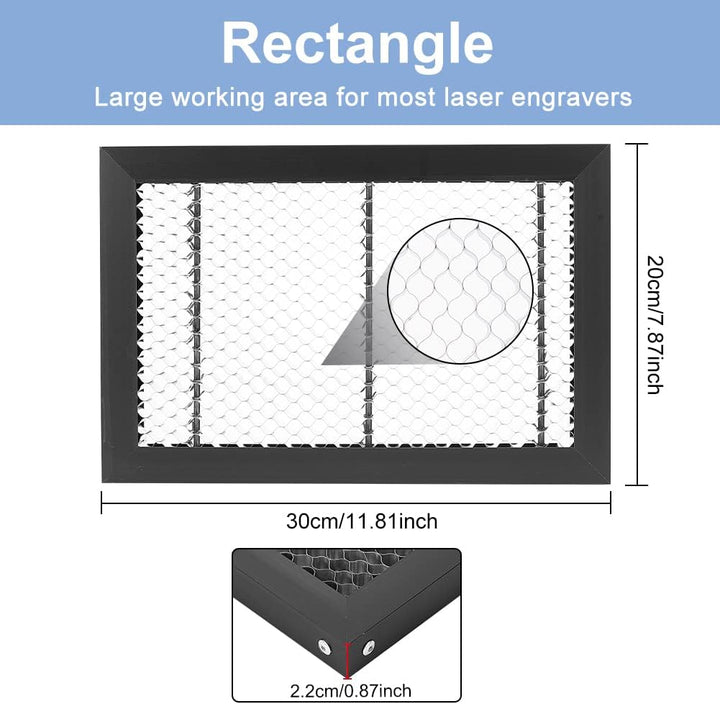 BENECREAT Wabenarbeitstisch 30x20x2.2 cm Eisen Lasergravierer Zubehör Für Schnelle Wärmeableitung Un