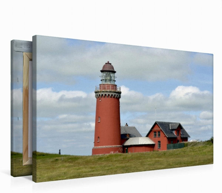 Premium Textil-Leinwand 75 x 50 cm Quer-Format Bovbjerg Fyr (Dänemark) | Wandbild, HD-Bild auf Keilr