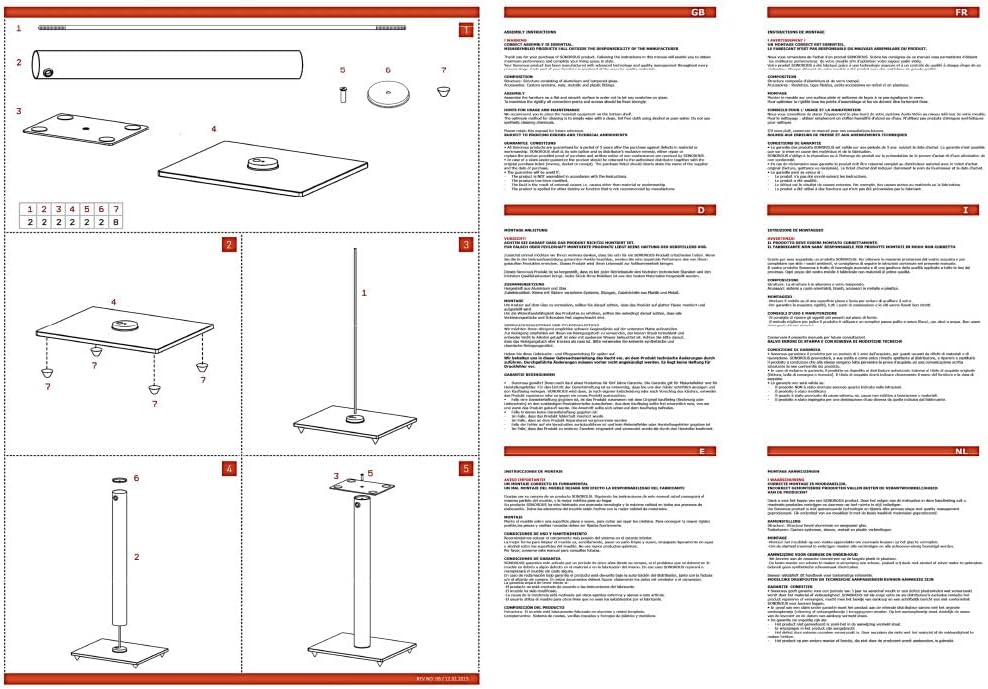 Sonorous - SP100/60 Weiss - Paar Füsse für Lautsprecher von 60 cm Höhe