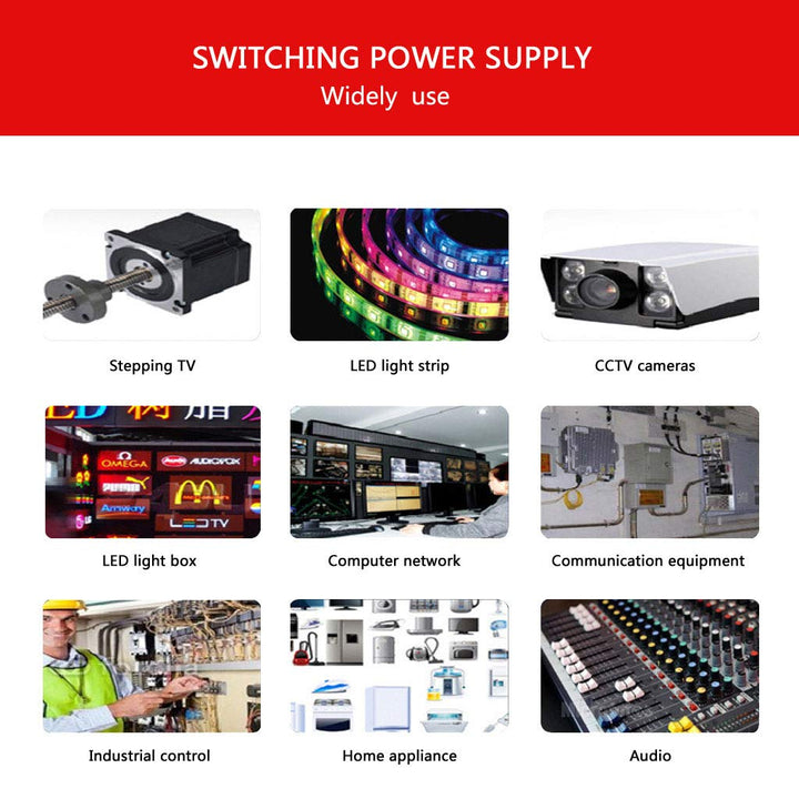 12V 16.7A Schaltnetzteil 200W Netzteil Transformator Diver Adapter für Überwachungskamera, LED-Strei