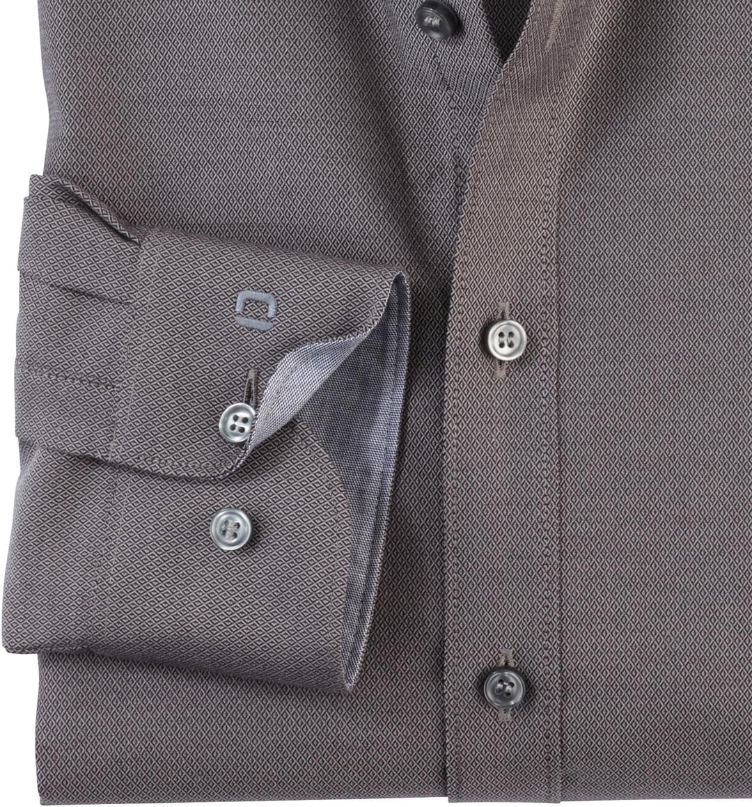 OLYMP Herren Oberhemd Langarm Level Five,Uni,Body fit,Royal Kent 37 Anthrazit 67, 37 Anthrazit 67