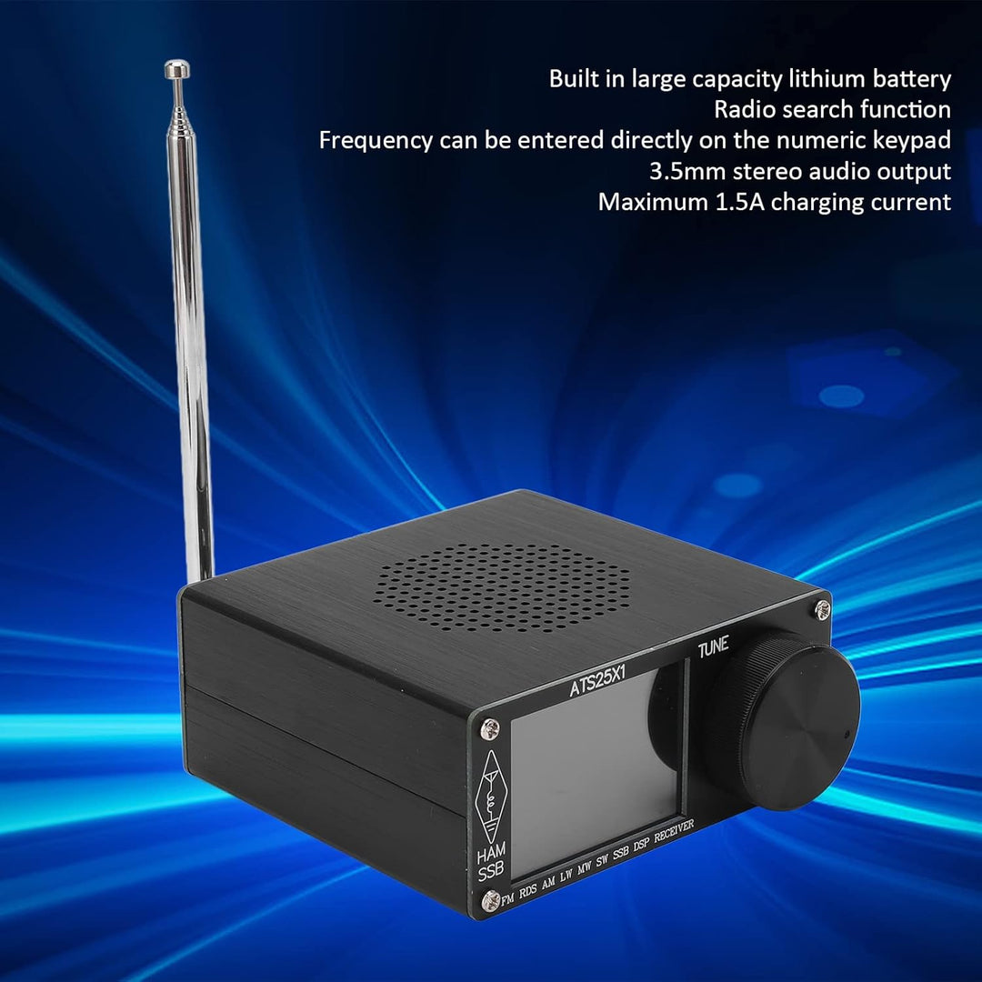 ATS25X1 Upgrade Si4732 Vollband-FunkempfäNger FM AM (MW und SW) SSB-KurzwellenempfäNger mit 2,4-Zoll