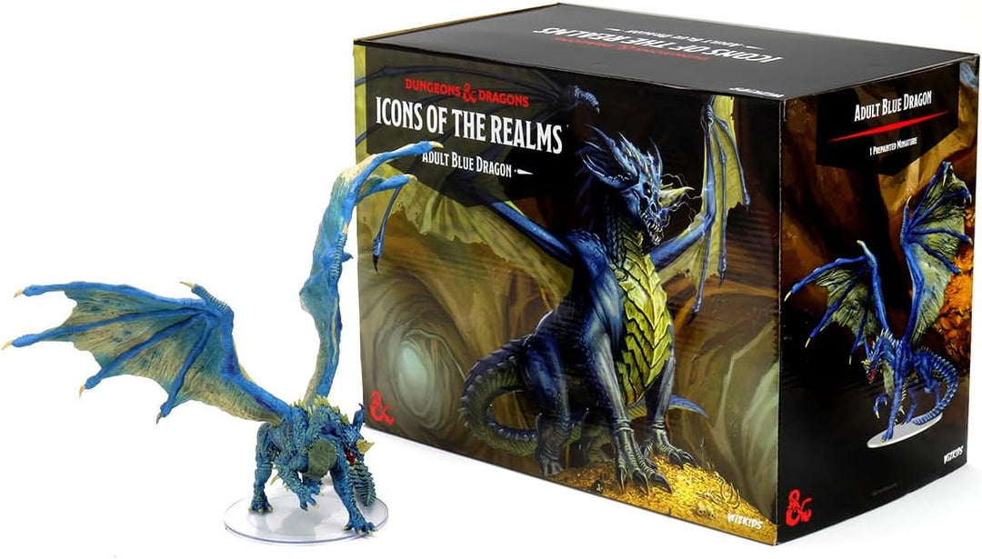 WizKids D&D Icons of The Realms: Blauer Drache für Erwachsene Figur | DnD Miniaturen Blau für Erwach