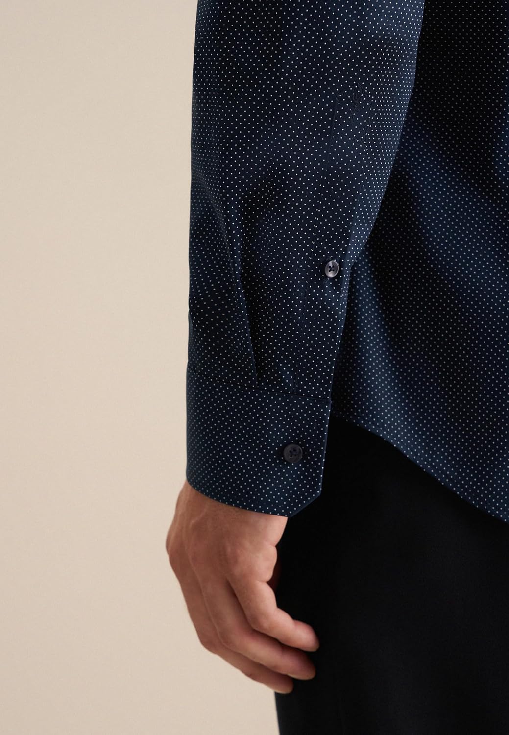 Seidensticker Herren Men Shaped Longsleeve Cotton Hemd 37 Dunkelblau(253750), 37 Dunkelblau(253750)