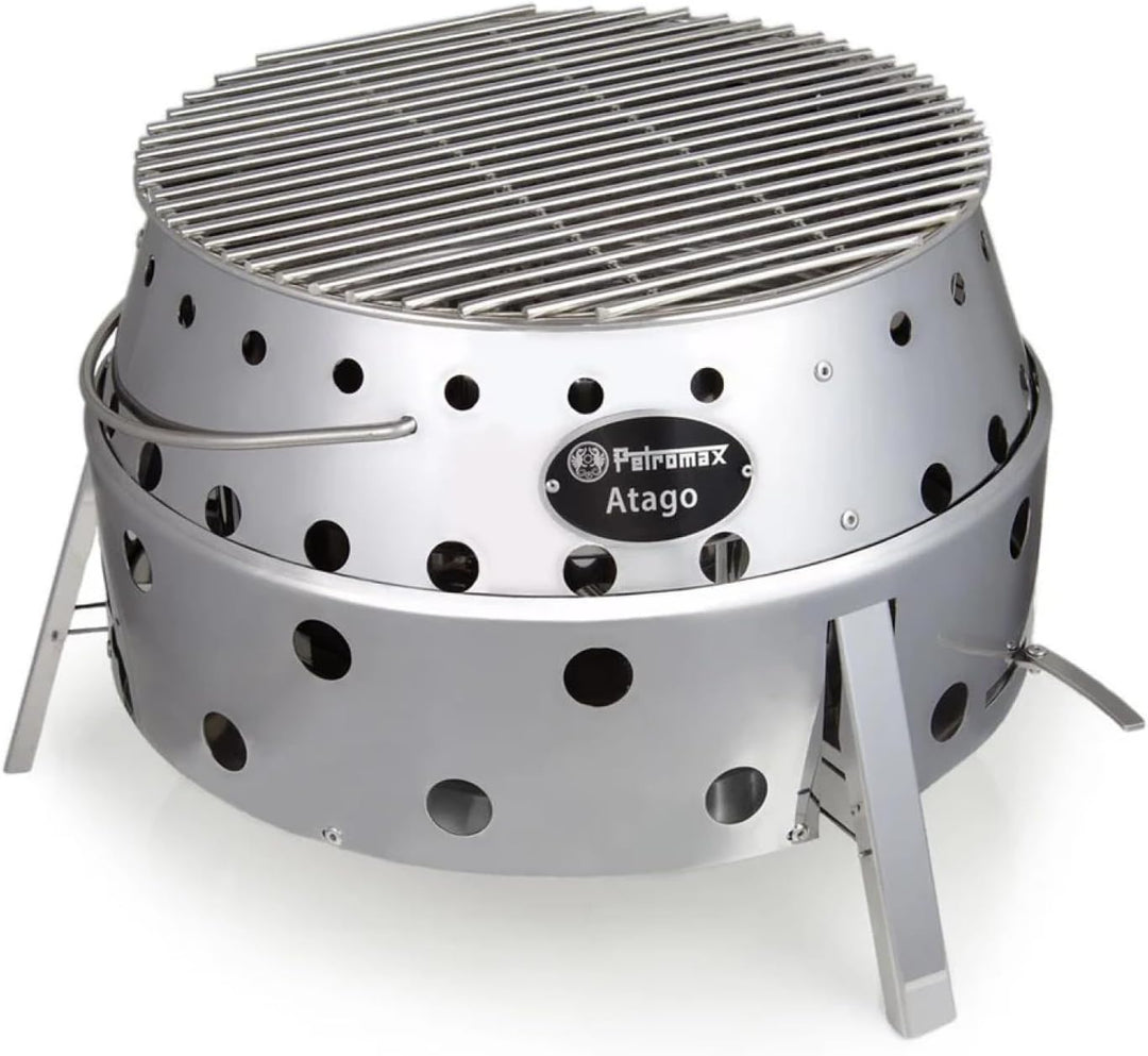 Petromax Atago | Grill, Herd & Feuerschale in einem | raucharm | Edelstahl | kippsicher | platzspare