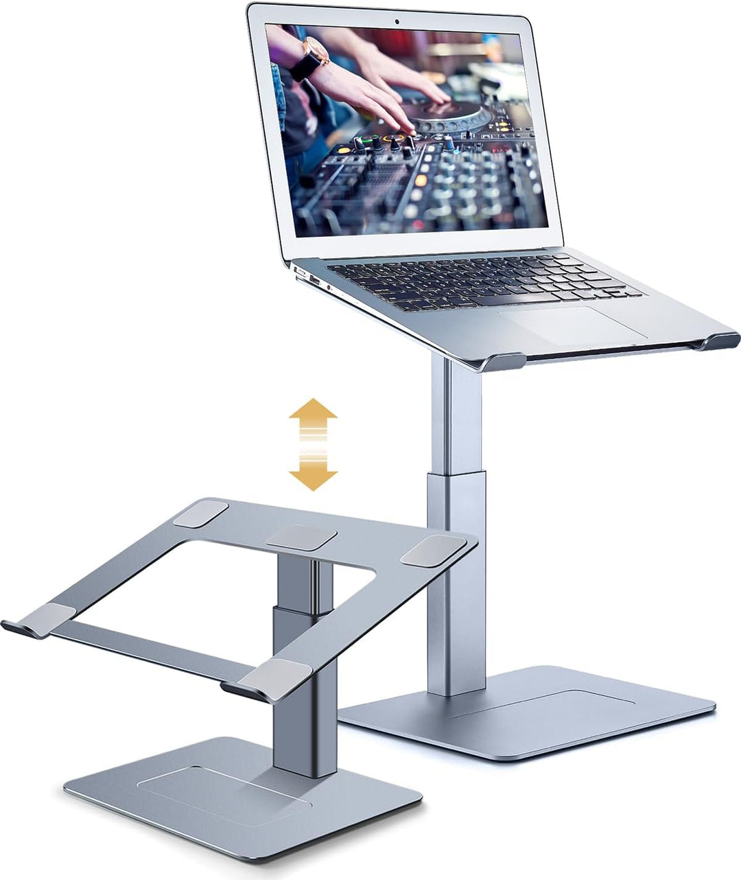 supamir Laptop Ständer Höhenverstellbar, Laptopständer für Schreibtisch, Stehen möglich, DJ Laptop S