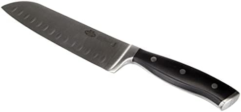 BALLARINI Savuto Nero Santokumesser, Klingenlänge 18 cm, Deutscher Edelstahl, Ergonomischer Kunststo