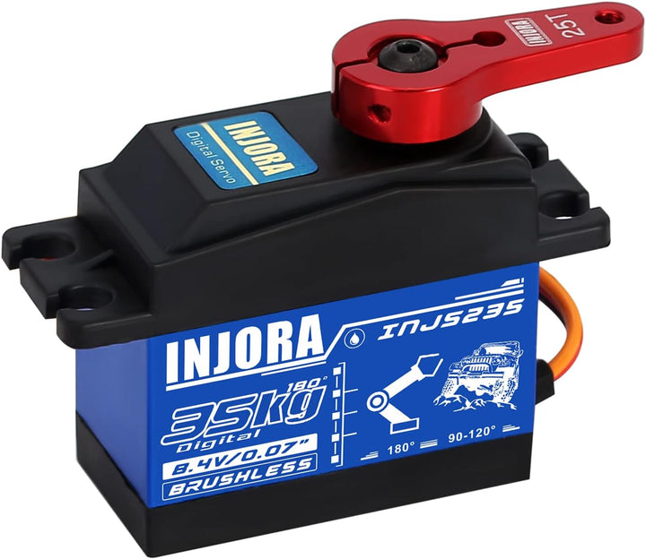 INJORA RC Servo Motor 35KG Wasserdicht Brushless Servo Grosses Drehmoment Digital Servo Hoch Stromsp