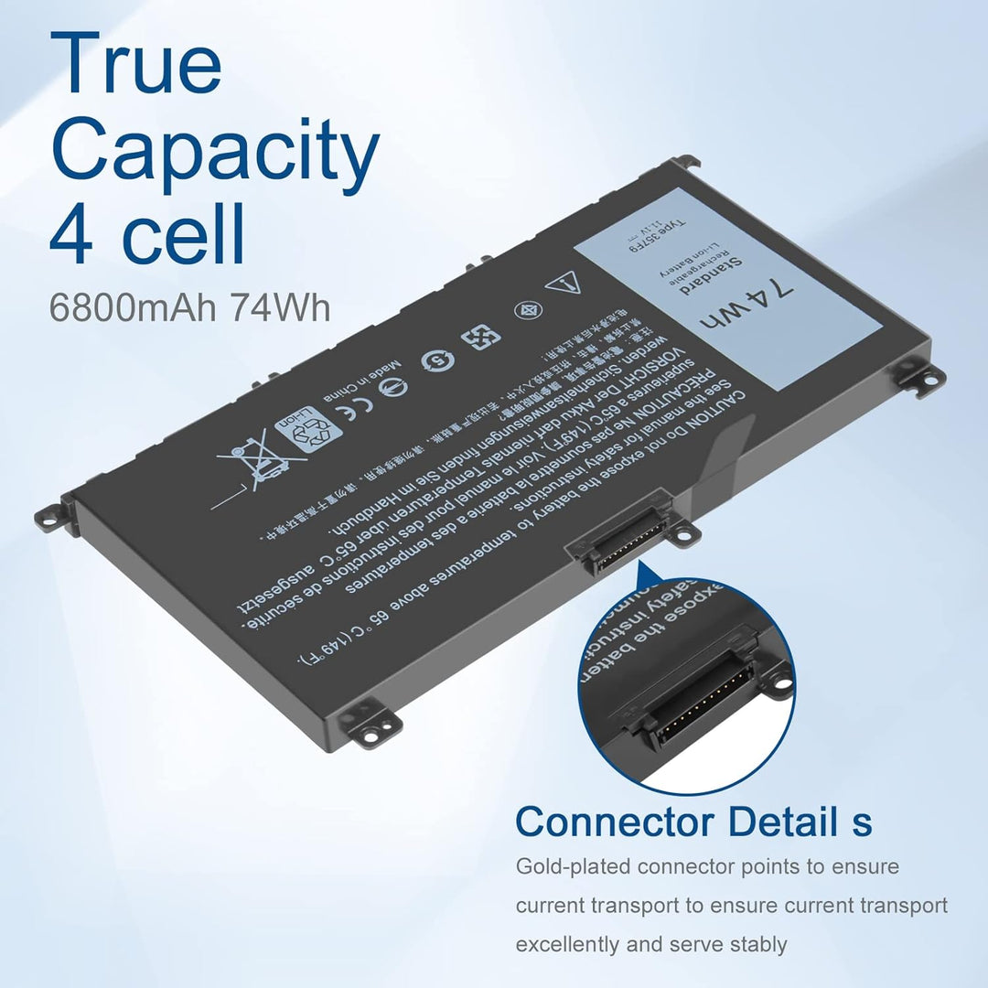 Exmate 357F9 0GFJ6 Akku für Dell Inspiron 15 7000 Series 7566 7567 7557 7559 5576 5577 INS15PD-1548B