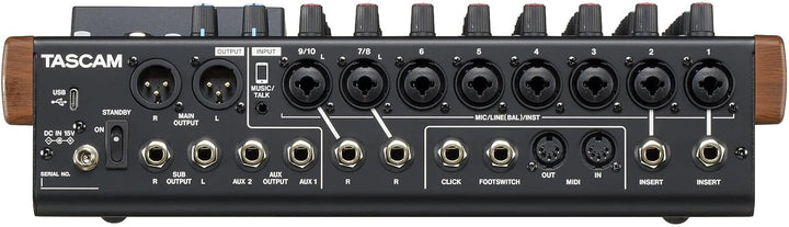 Tascam Model 12 - Mischer | Interface |  Recorder | Controller - 10-Kanal-Digital-Mischpult mit eing