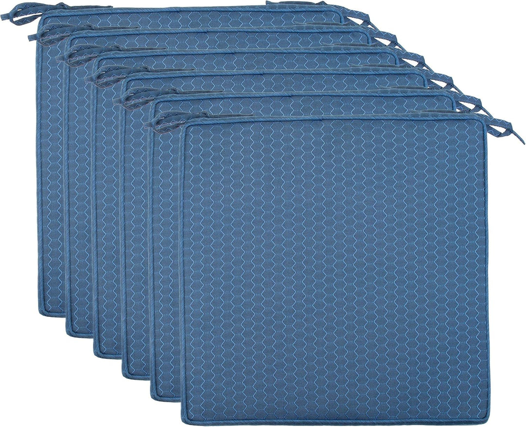 Brandsseller Outdoor Garten Sitzkissen Auflagen Kissen mit Paspel - Waben-Optik - Schmutz- und Wasse