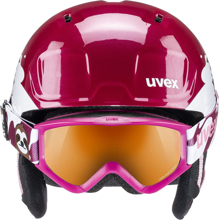 uvex heyya set - Skihelm inkl. Skibrille für Kinder - individuelle Grössenanpassung - konstrastverst