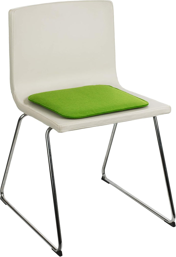 Brandsseller Sitzkissen Filz Eckig 6er Set 35x35x2 cm Stuhlkissen Sitzauflage Gepolstert Grün, Grün