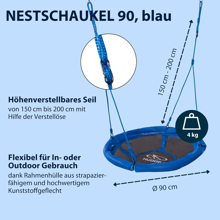 HUDORA Nestschaukel 90, blau Single, Single