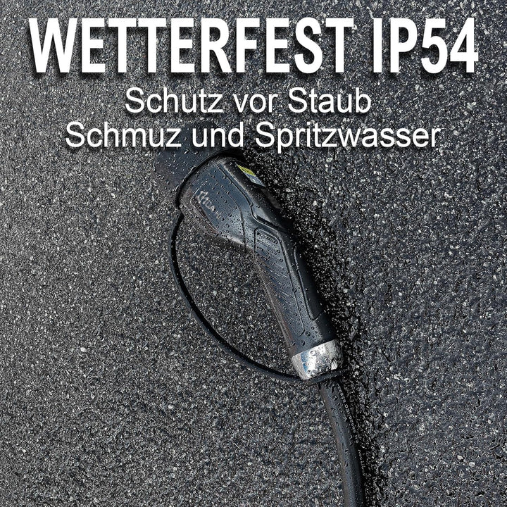 DA Hi EV Ladekabel Typ 2 für Elektroauto und PHEV 11KW 16A 3-phasig 7m, TüV Zertifiziert, chic-schwa