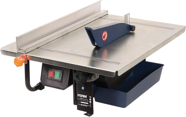 FERM Fliesenschneider 900W - 2950/min - 200mm Diamantscheibe - Wassergekühltes Sägeblatt - 0-45 Grad