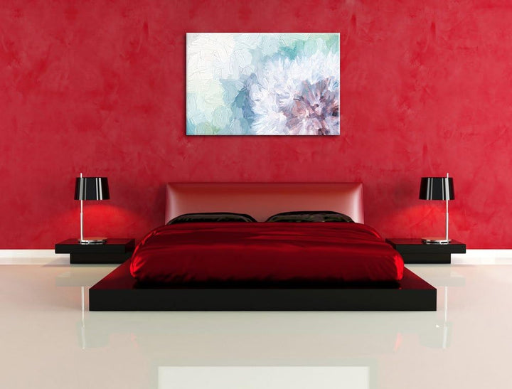 Pixxprint Zauberhafte Pusteblume als Leinwandbild/Grösse: 100x70 / Wandbild/Kunstdruck/fertig bespan