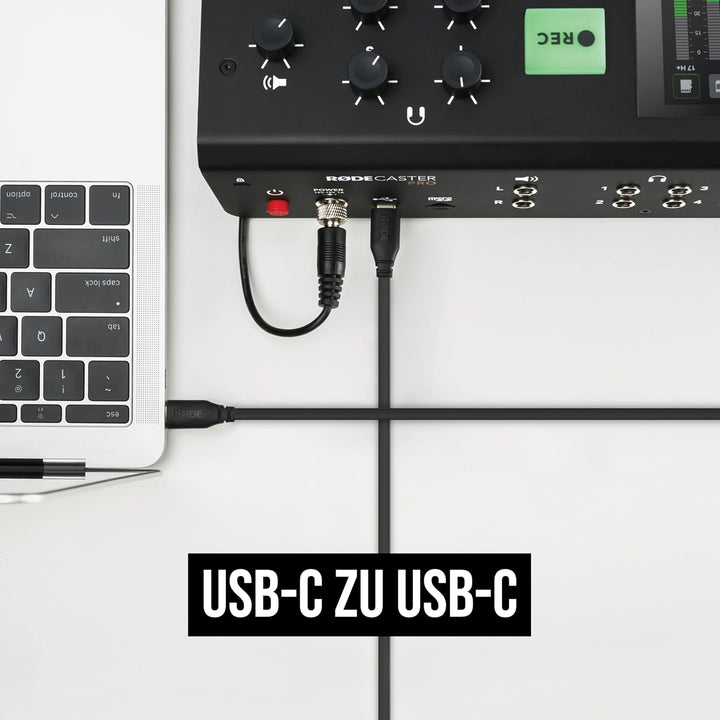 RØDE NT-USB Mini-Kondensator-USB-Mikrofon in Studioqualität + SC17 USB-C-auf-USB-C-Kabel (1,5 m - An