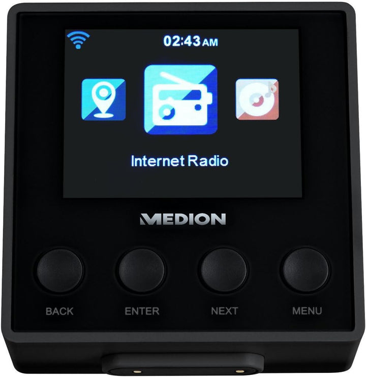 MEDION E85032 WLAN Internet Küchen Steckdosenradio (Abnehmbarem Streaming Lautsprecher, integriertes