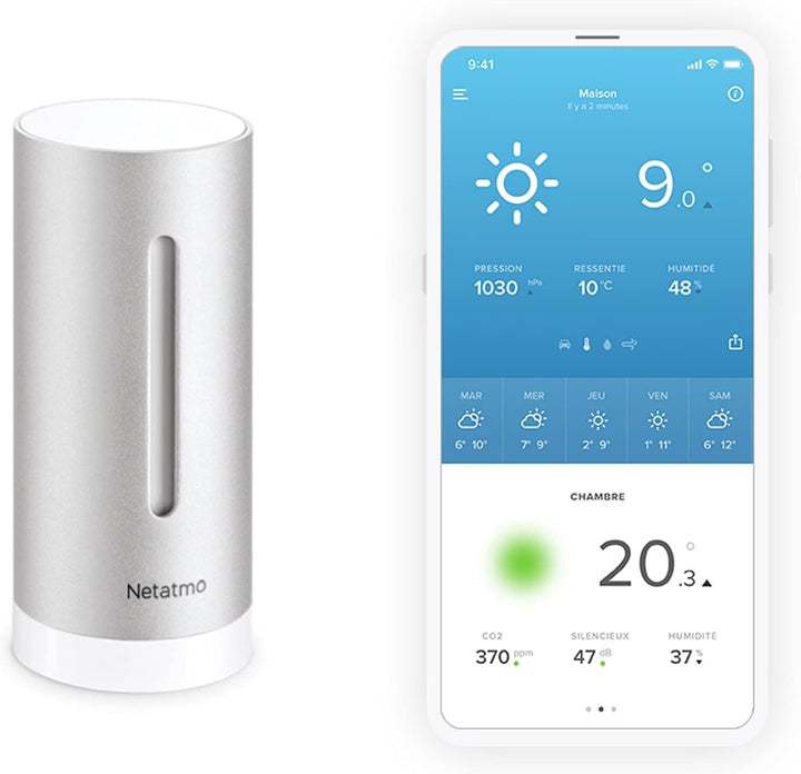 Netatmo Windmesser für Netatmo-Wetterstation, schwarz, NWA01-WW & Zusätzliches Modul für Wetterstati