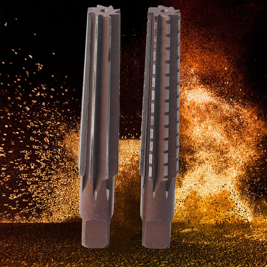 Kegel-Reibahlen-Set, 2 Stück, grob + feine Morsekegel-Reibahle, Hartstahl, Bohrreibahle, Schneidewer