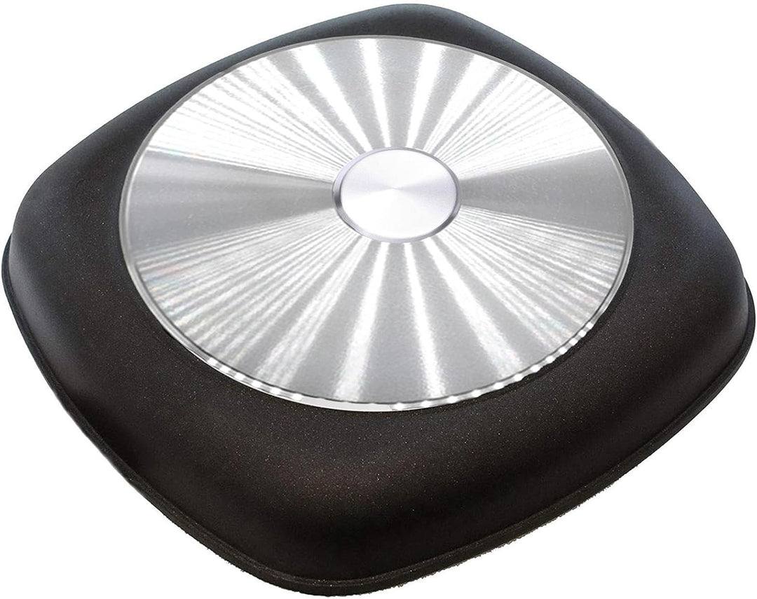 Eurloux Guss-Kasserolle 28 x 28 cm - Flache quadratische Universal Bratenkasserolle Aluguss mit Besc