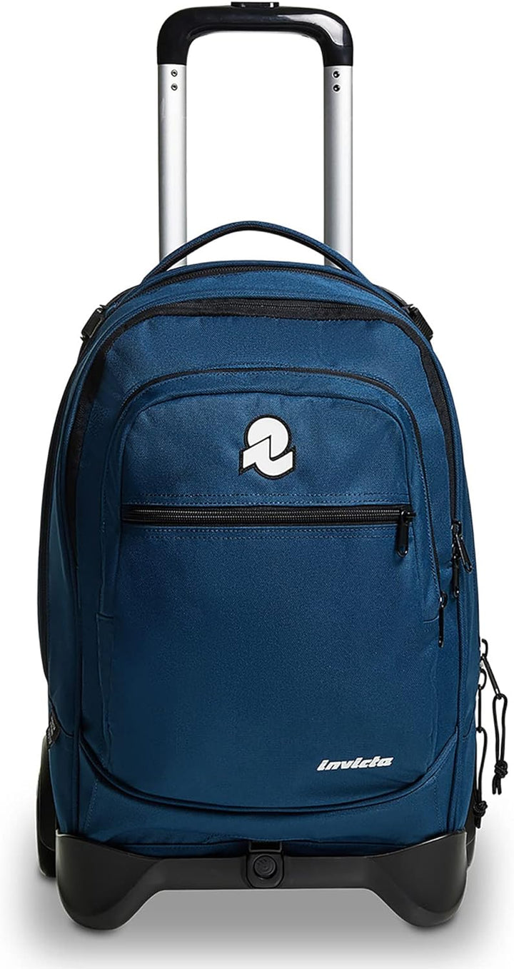 Invicta TROLLEY NEW PLUG PLAIN, Rucksack mit Trolleyfunktion, ab 1. Klasse, 3 in 1, Abnehmbarer Ruck