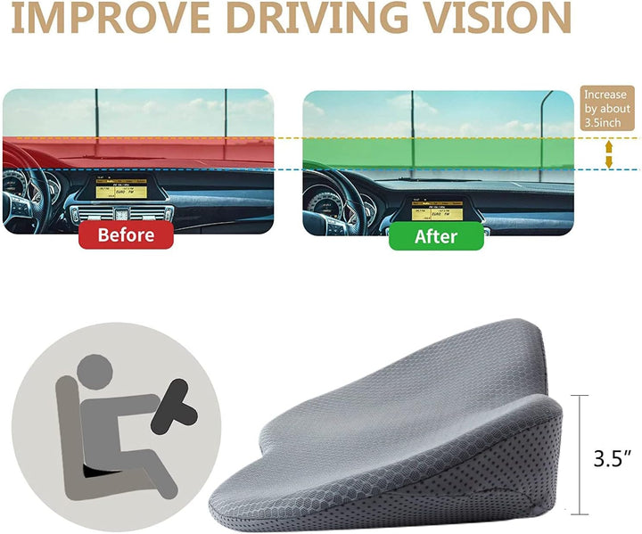 Autositzkissen,Ergonomisches Sitzkissen für Auto,Memory Foam Autositzauflage,keilkissen für Autositz