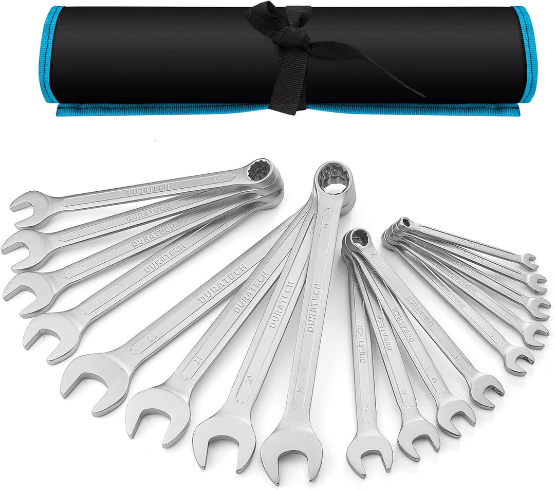 DURATECH Ringmaulschlüssel Set Gabelringschlüssel-Satz, 17-teilig Set, SW 6-22mm, DIN 3113, Chrom-Va