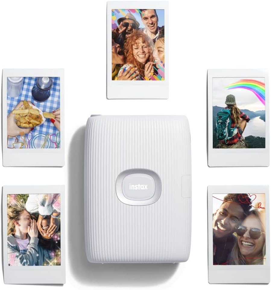 INSTAX Limited Edition Mini LINK2 Smartphone Printer Bundle, Clay White Clay White Bundle, Clay Whit