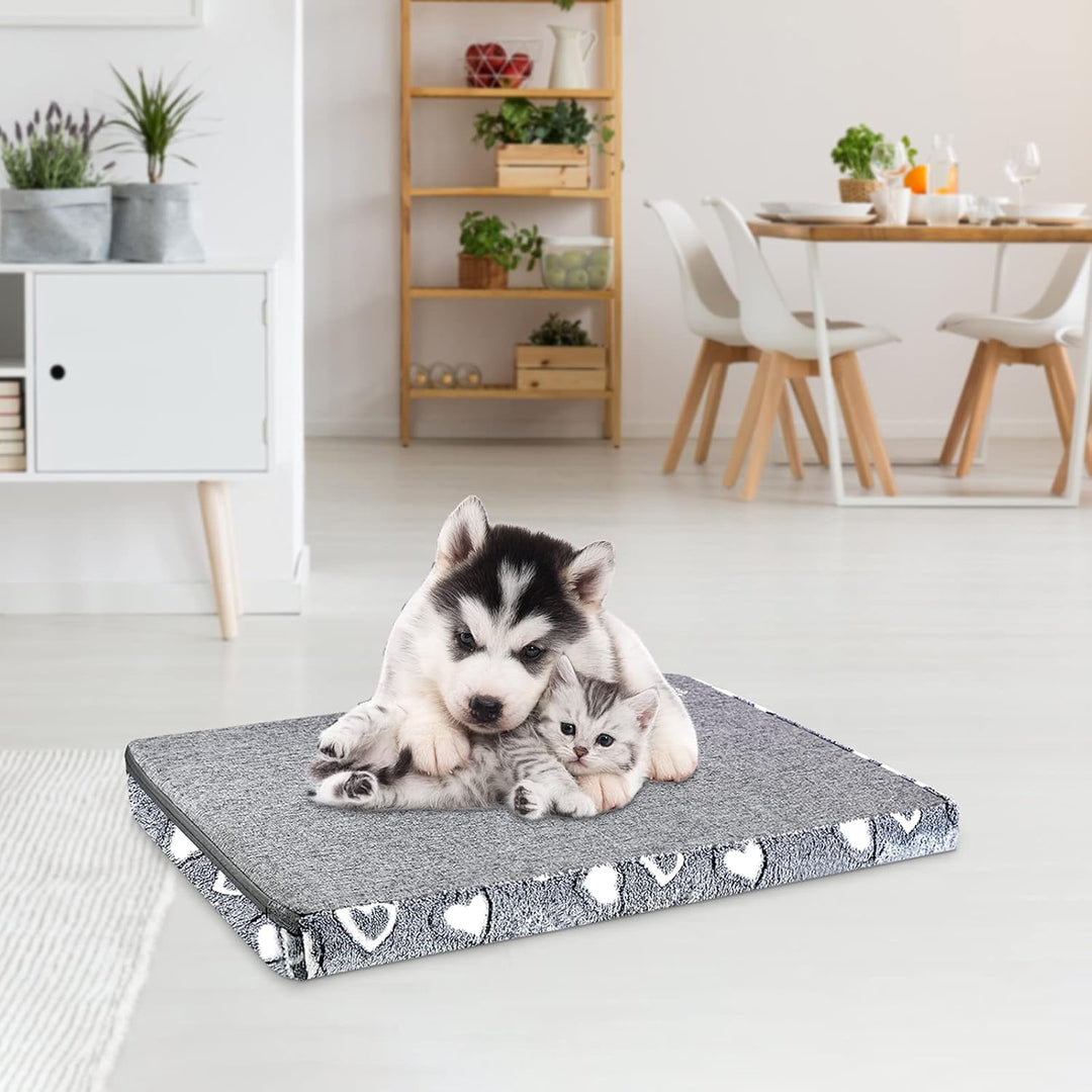 VANKEAN Hundebett Kleine Hunde Reversible kühl und warm, Hundematte Waschbar für Kiste mit Wasserdic