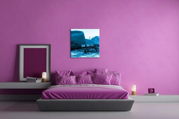 deyoli Wilder Westen Format: 70x70 Effekt: Zeichnung als Leinwandbild, Motiv auf Echtholzrahmen, Hoc