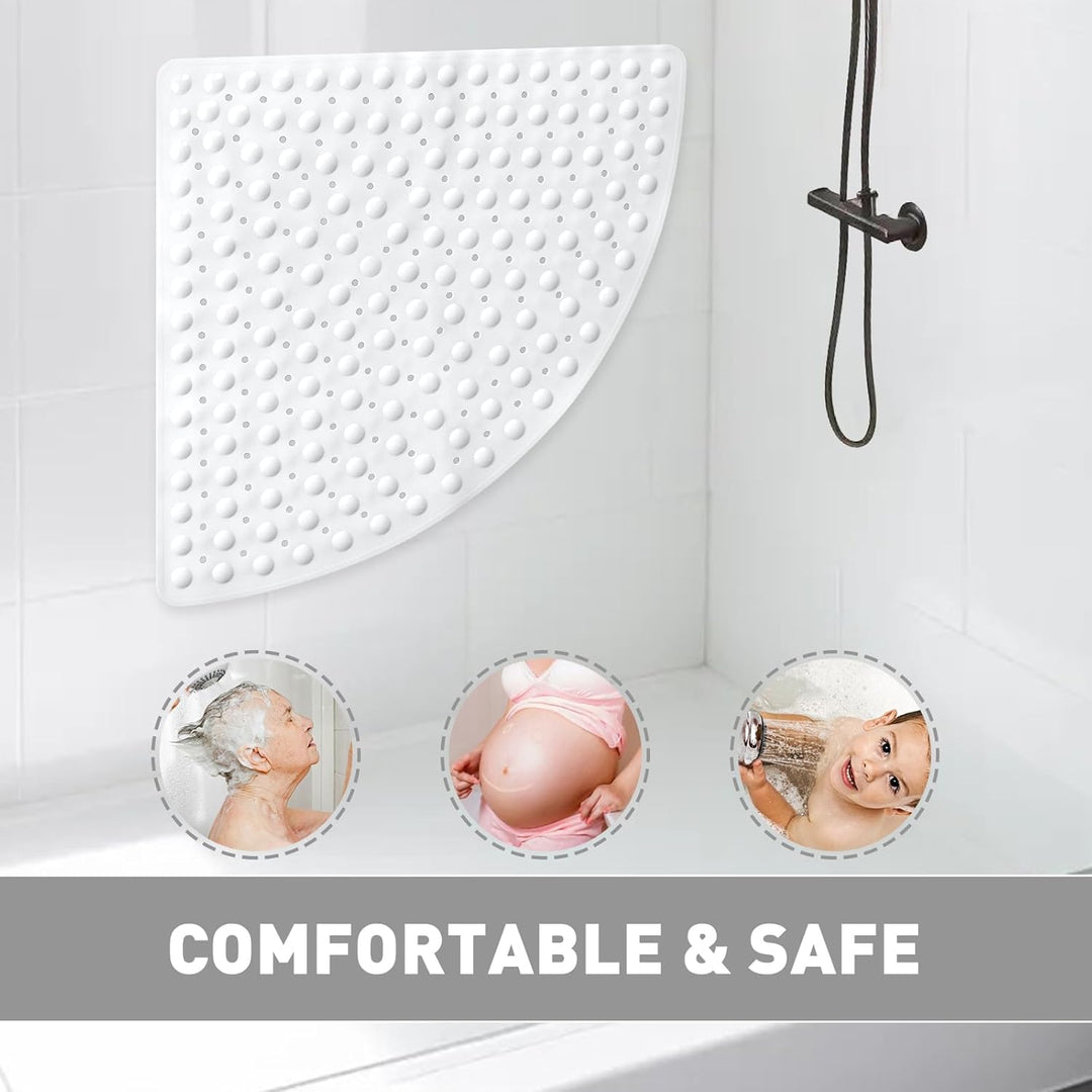 Walant Duschmatte rutschfest 70x70 cm,Badewannenmatte mit Saugnäpfen,BPA-frei PVC Bath Mat, Schimmel