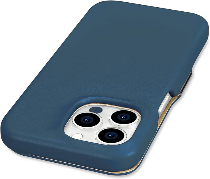 Mobiskin Hülle für iPhone 15 PRO (6,1 Zoll), Handyhülle mit Leder, Case kompatibel mit MagSafe, Schu