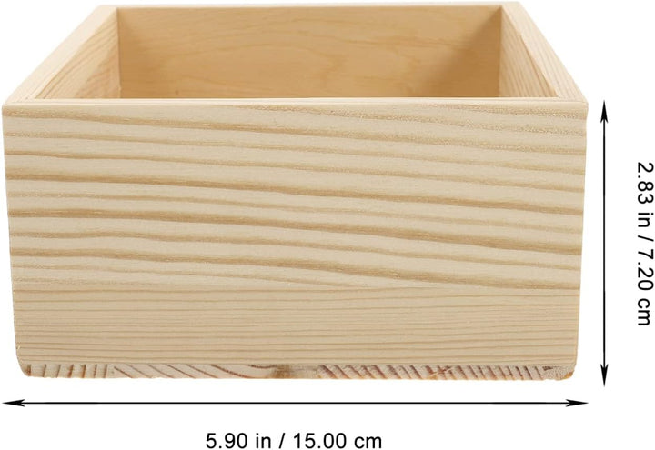 Rustikale Holzkisten, unbehandeltes Gehäuse: Holzkiste zum Basteln, Heimdekoration und Tafelaufsatz,