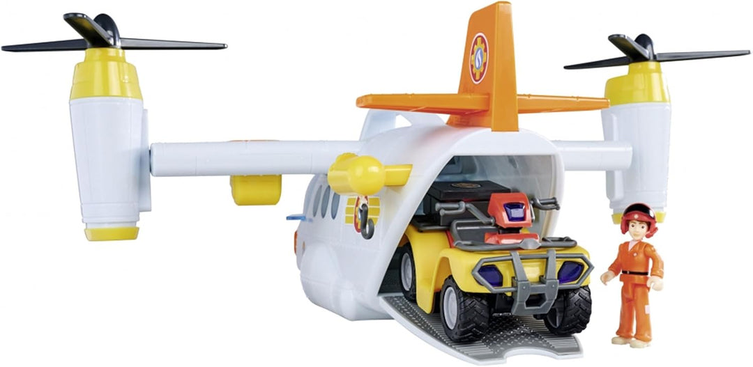 Simba 109252615 Feuerwehrmann Sam Rettungsflugzeug Fire Swift (42 cm) -grosses Spielzeug Flugzeug mi