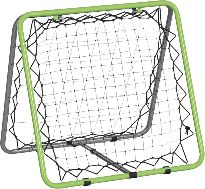 HOMCOM Fussball Rebounder Kickback Tor Rückprallwand Netz für Baseball Basketball beidseitiger Rückp