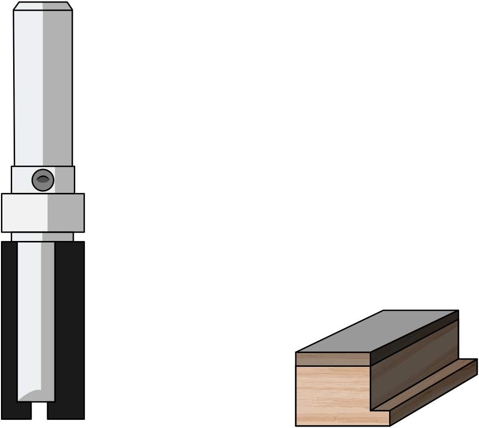 FAMAG Schablonen-Nutfräser HM 16x25,4x63mm, Schaft 8mm - 3157.816 16x25,4x63mm, S=8mm, 16x25,4x63mm,