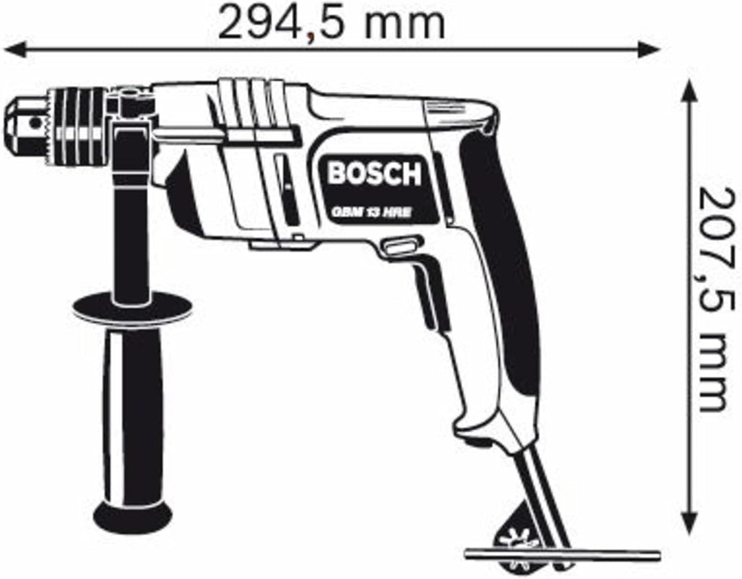 Bosch Professional Bohrmaschine GBM 13-HRE (Zusatzhandgriff, Zahnkranzbohrfutter 1,5 - 13 mm, im Kar